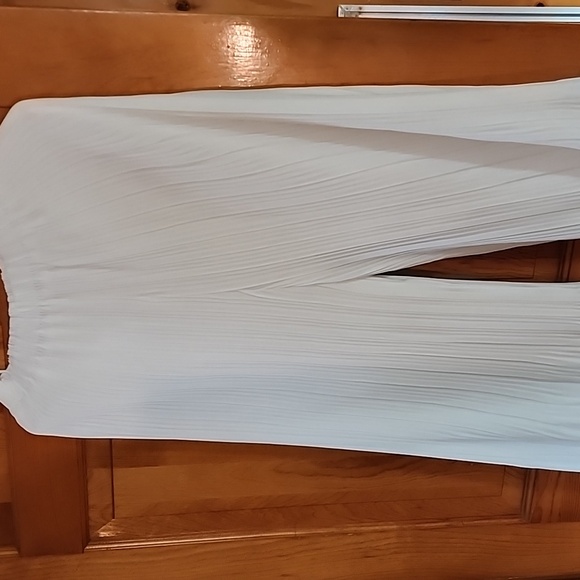 Elegant Cream Pleated Women's Pants...new Without Tags - Picture 3 of 4